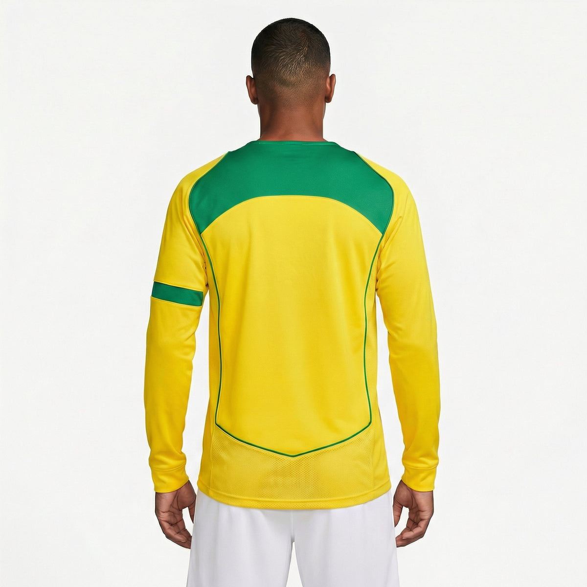 Camisa Manga Longa Retrô Torcedor Masculina Brasil I 2004