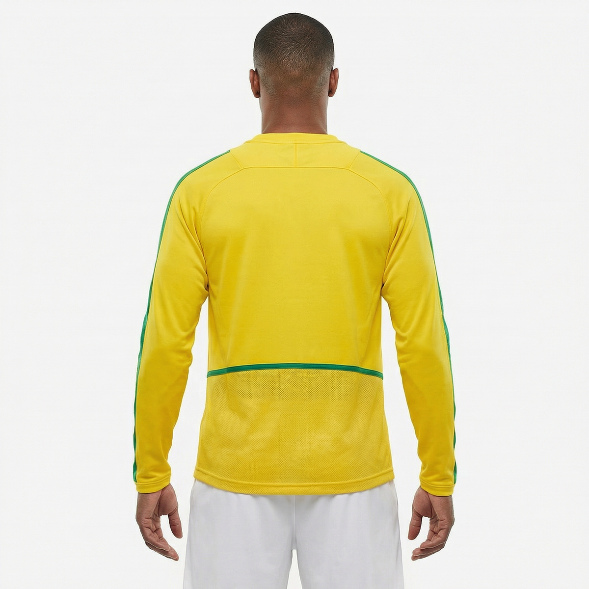 Camisa Manga Longa Retrô Torcedor Masculina Brasil I 2002