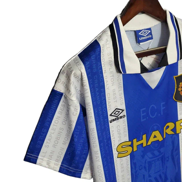 Camisa Manchester United Retrô 1994/1996 Azul e Branca