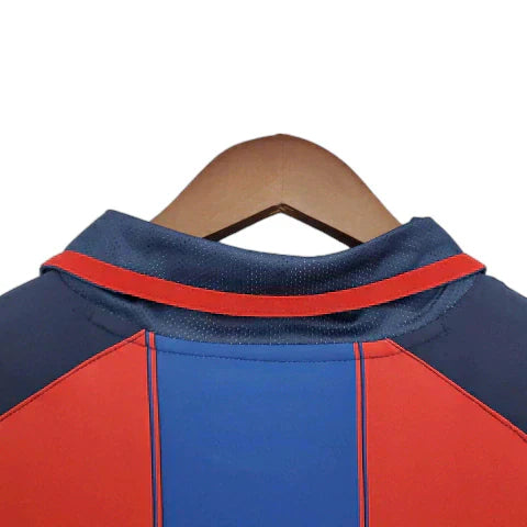 Camisa Barcelona Retrô 2003/2004 Azul e Grená