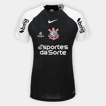 Camisa Torcedor Feminina Corinthians II 2025/2026 Com Patrocínios