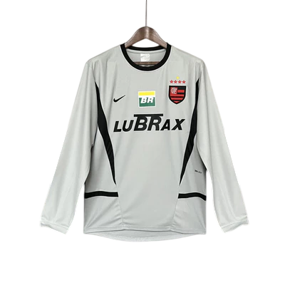 Camisa de Goleiro Flamengo Manga Longa 2002/03 - Versão Retrô Cinza Lubrax