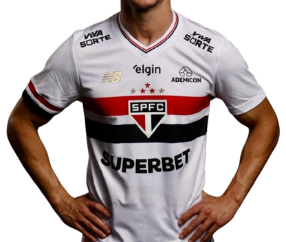 Camisa São Paulo Home Todos Patrocínios 25/26 - Torcedor Masculina