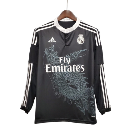 Camisa Manga Longa Retrô Torcedor Masculina Real Madrid III 2014