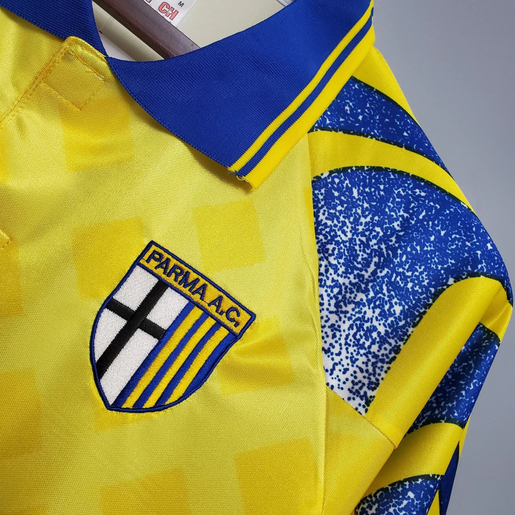 Camisa Retrô Parma 1995/97 Masculino Amarelo e Azul