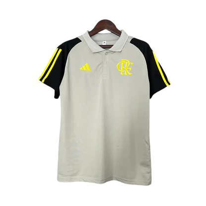 Camisa Flamengo Treino Polo Cinza 24/25 - Versão Torcedor Lançamento