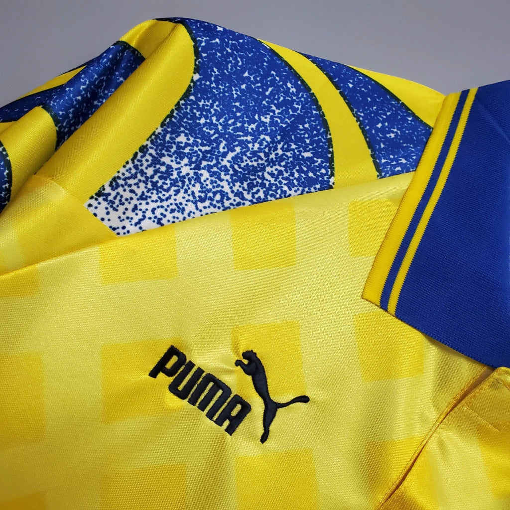 Camisa Retrô Parma 1995/97 Masculino Amarelo e Azul