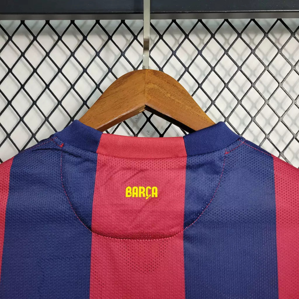 Camisa Manga Longa Retrô Torcedor Masculina Barcelona 2014