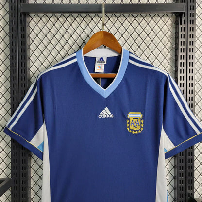 Camisa Retrô Argentina 1998/99 Masculino Azul Marinho e Branco