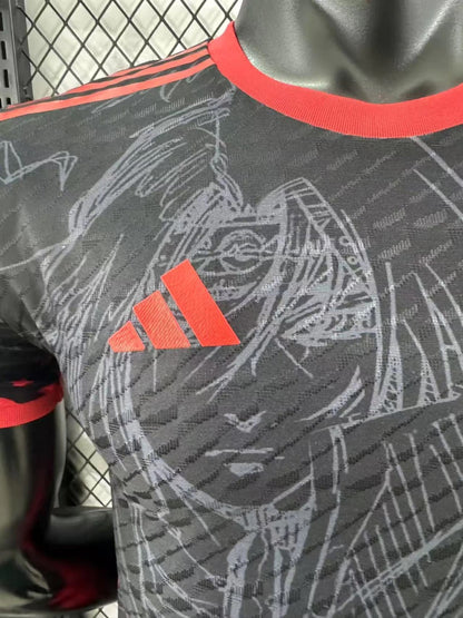 Camisa Japão X Itachi 25/26 Jogador Masculina - Preta e Vermelha — camisa de costas
