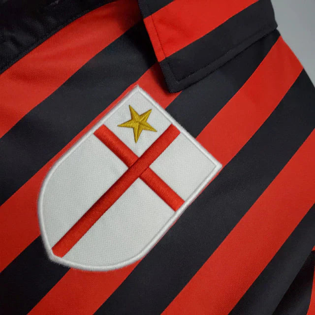 Camisa Milan Retrô 1999/2000 Vermelha e Preta