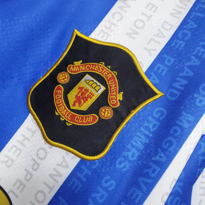 Camisa Manchester United Retrô 1994/1996 Azul e Branca