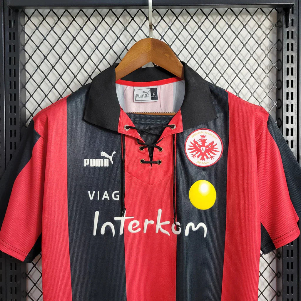Camisa Retrô Eintratch Frankfurt 1999/00 Vermelho e Preto