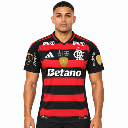 Camisa Flamengo Home 2025/26 Jogador Masculina - Rubro Negra Final Libertadores