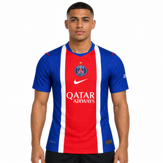 Camisa PSG Home 26/27 Jogador Masculina - Azul e Vermelha