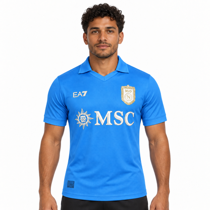Camisa Napoli Home 26/27 Jogador Masculina - Azul