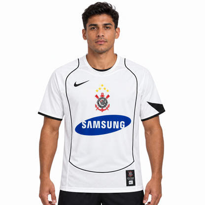Camisa Corinthians Home 2005/06 Retrô Masculina - Branca