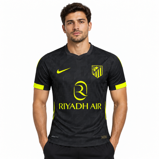 Camisa Atlético de Madrid Away 26/27 - Jogador Masculina - Preta