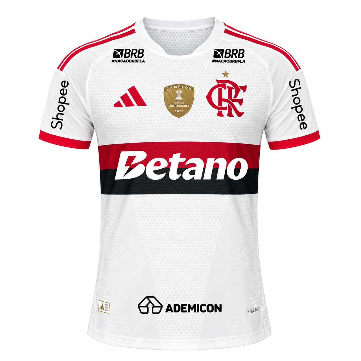 Camisa Flamengo Away 2026/27 Jogador Masculina - Branca Com Patrocinios e Patchs