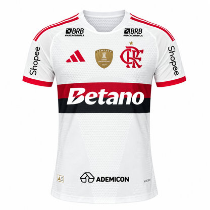 Camisa Flamengo Away 2026/27 Jogador Masculina - Branca Com Patrocinios e Patchs