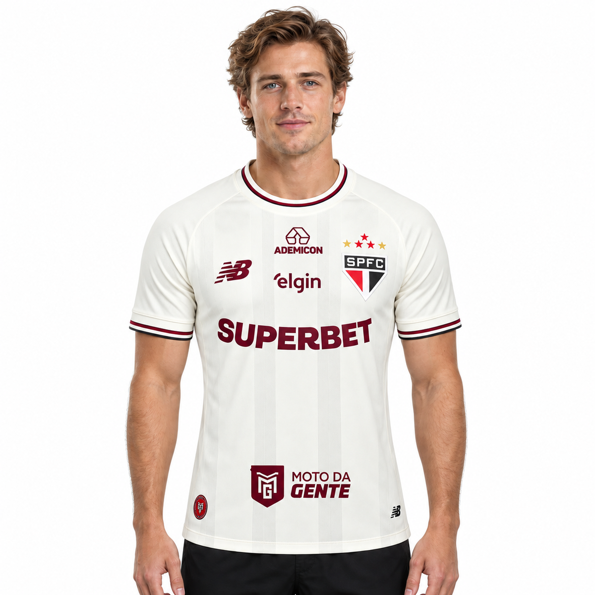 Camisa São Paulo Third 26/27 Jogador Masculina - Off-white Com Patrocinios