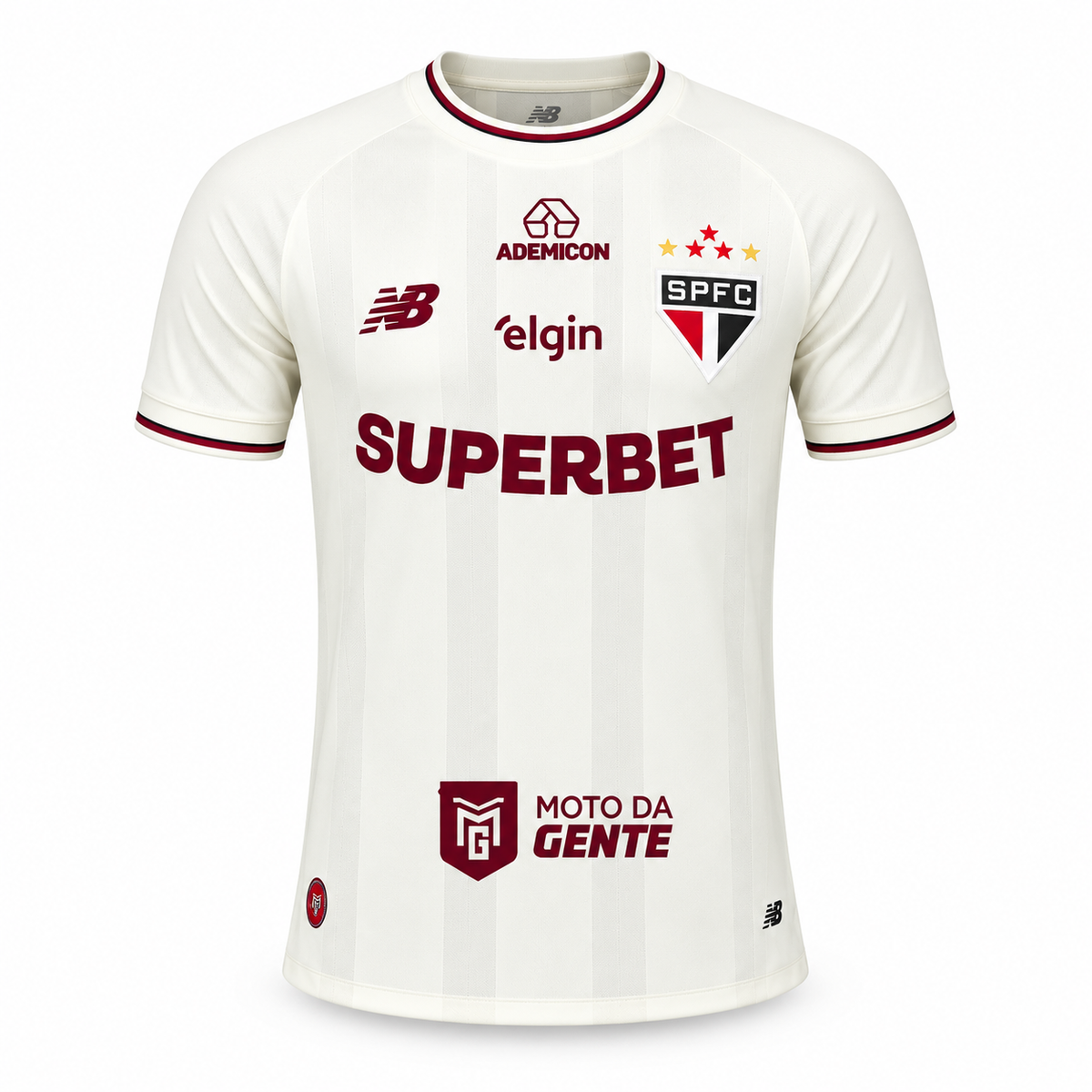 Camisa São Paulo Third 26/27 Jogador Masculina - Off-white Com Patrocinios