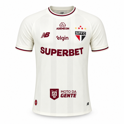 Camisa São Paulo Third 26/27 Jogador Masculina - Off-white Com Patrocinios