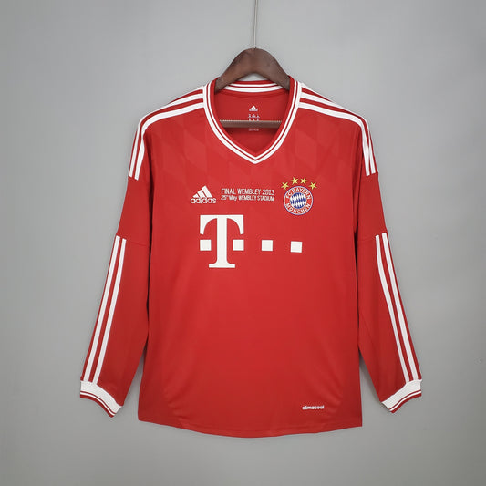 Camisa Manga Longa Retrô Torcedor Masculina Bayern de Munique 2013 Champions League