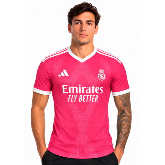 Camisa Real Madrid Third 2026/27 Jogador Masculina - Rosa