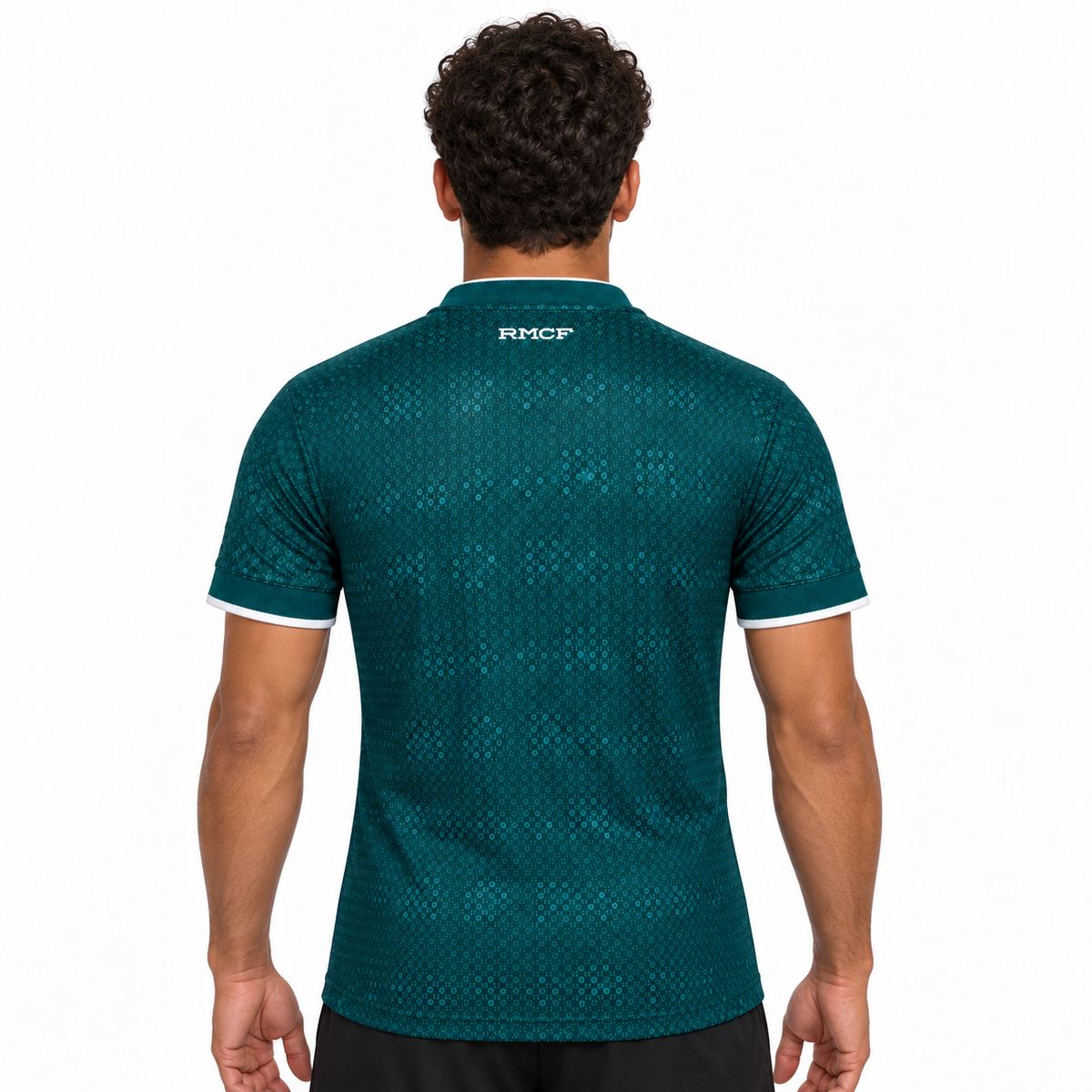 Camisa Real Madrid Away 26/27 Jogador Masculina Com Patchs – Verde — modelo de costas