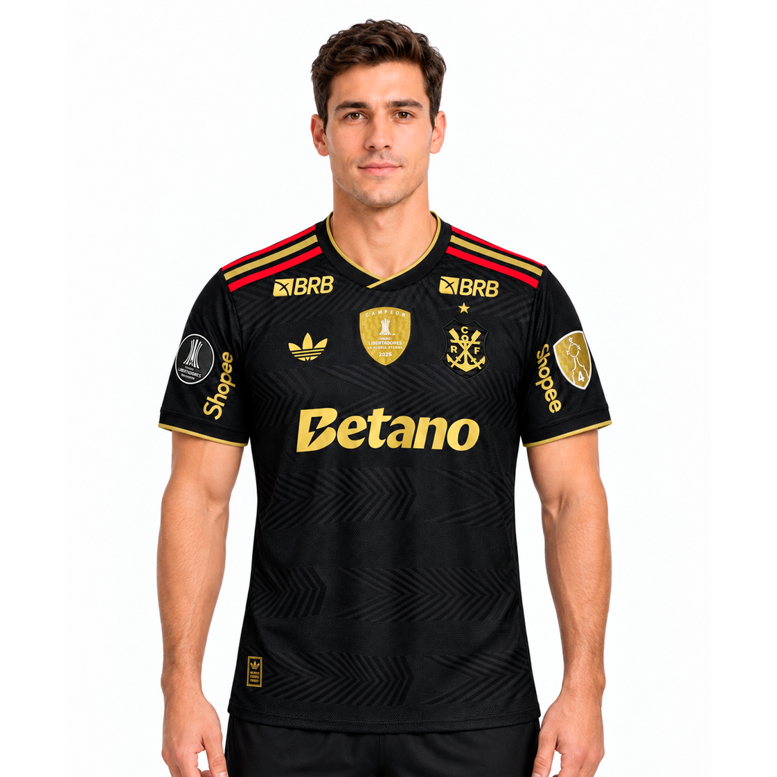 Camisa Flamengo Conceito 2026/27 Jogador Masculina - Preta Com Patrocinios e Patchs