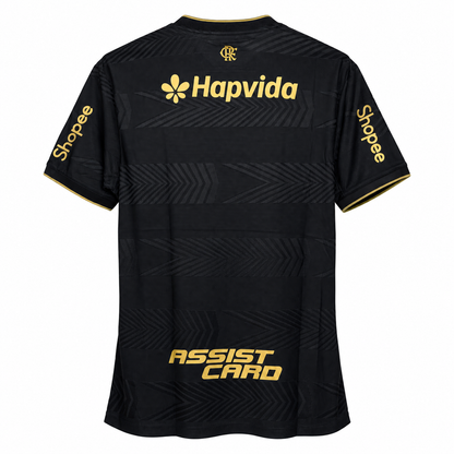 Camisa Flamengo Conceito 2026/27 Jogador Masculina - Preta Com Patrocinios e Patchs