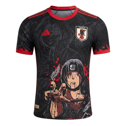 Camisa Japão X Itachi 25/26 Jogador Masculina - Preta e Vermelha — modelo de frente