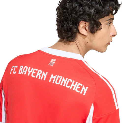 Camisa Bayern de Munique Home 25/26 - Torcedor Masculino - Vermelho e Branco