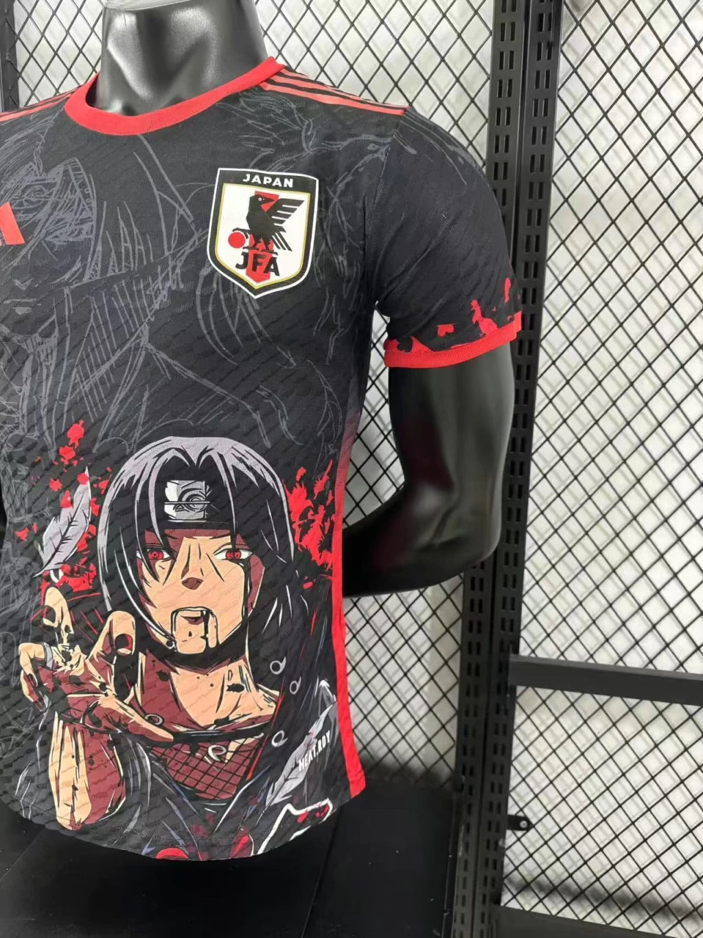Camisa Japão X Itachi 25/26 Jogador Masculina - Preta e Vermelha — foto complementar 5