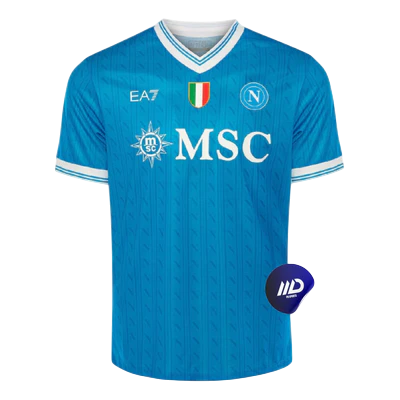 Camisa Napoli Home 25/26 - EA7 Torcedor Masculina