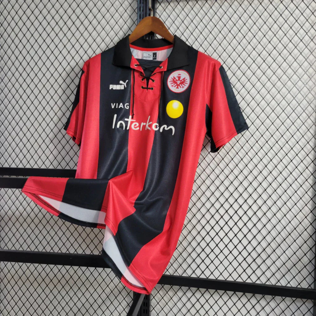 Camisa Retrô Eintratch Frankfurt 1999/00 Vermelho e Preto