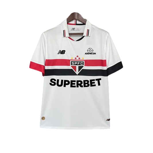 Camisa São Paulo Titular 24/25 - Torcedor Masculina Lançamento + Patrocínios