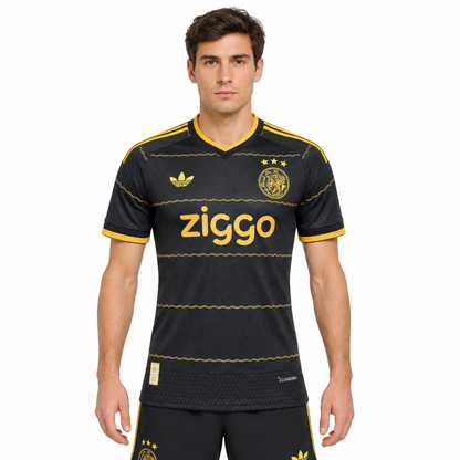 Camisa Ajax Away 26/27 Jogador Masculina Preta - frente
