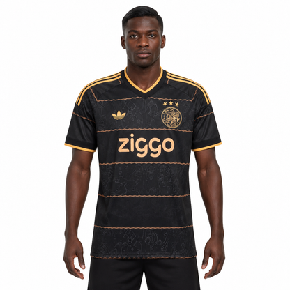 Camisa Ajax Away 26/27 Torcedor Masculina Preta - frente