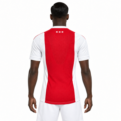 Camisa Ajax Home 26/27 Jogador Masculina Vermelha e Branca - costas