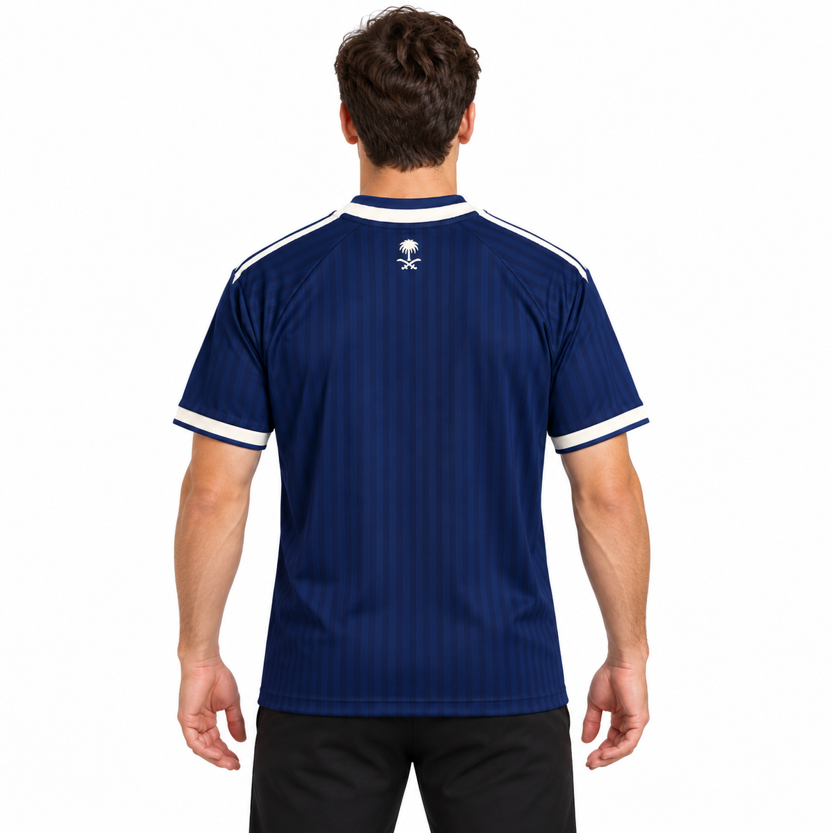 Camisa Al Nassr Away 26/27 Torcedor Masculina - Azul-marinho — modelo de costas