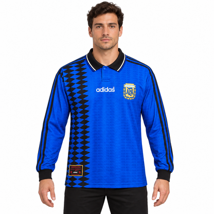 Camisa Argentina 1994 Retrô Masculina Manga Longa - Imagem 1