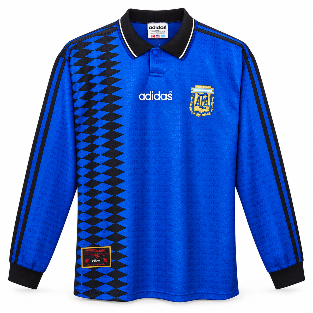 Camisa Argentina 1994 Retrô Masculina Manga Longa - Imagem 3