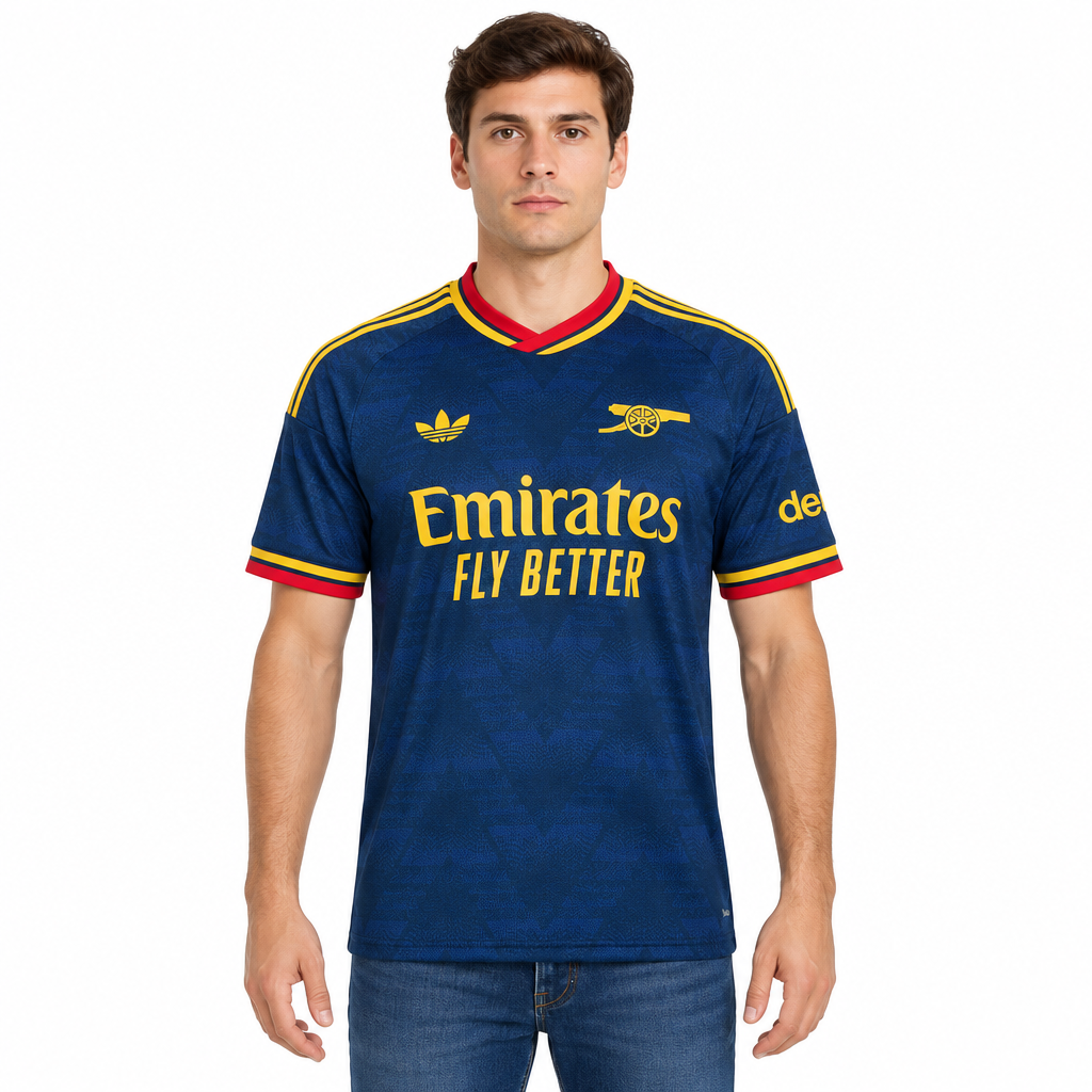 Camisa Arsenal Away 26/27 Torcedor Masculina Azul - frente