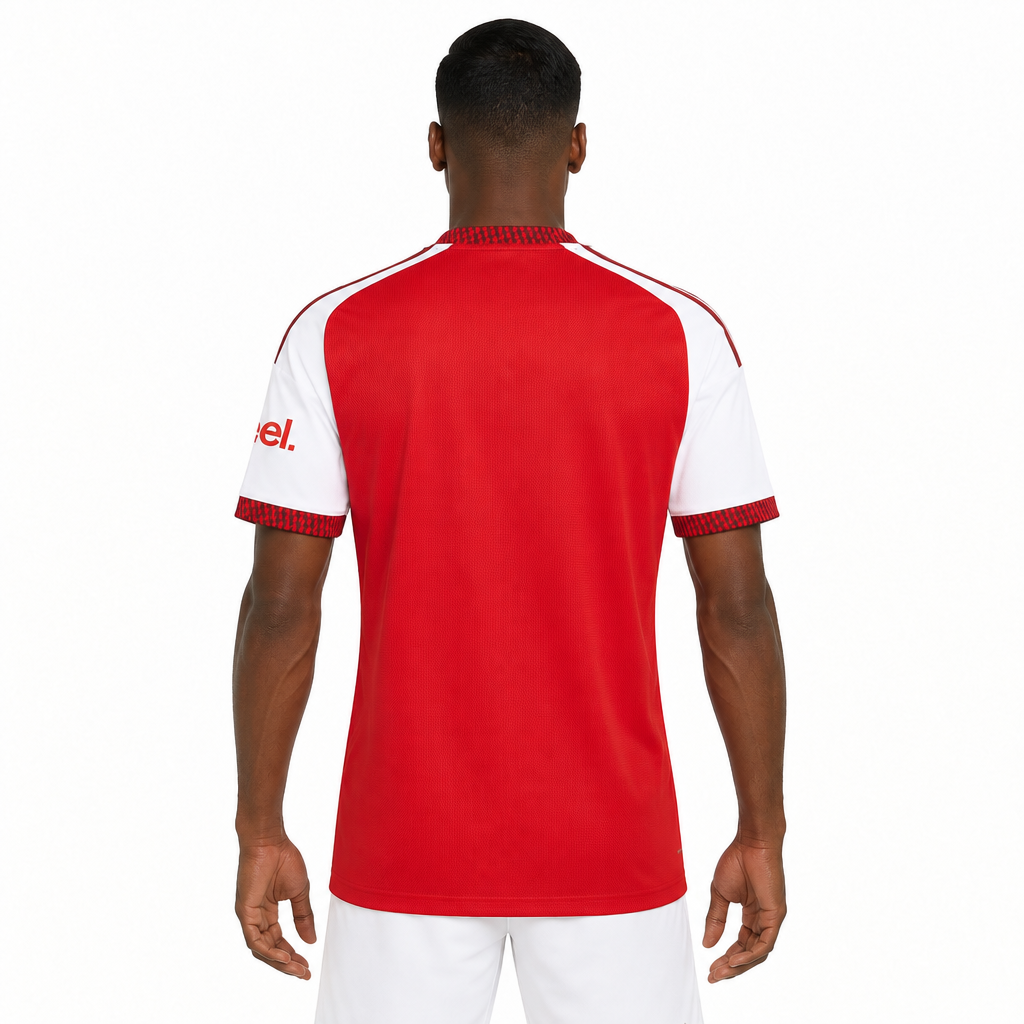 Camisa Arsenal Home 26/27 Torcedor Masculina Vermelha e Branca - costas