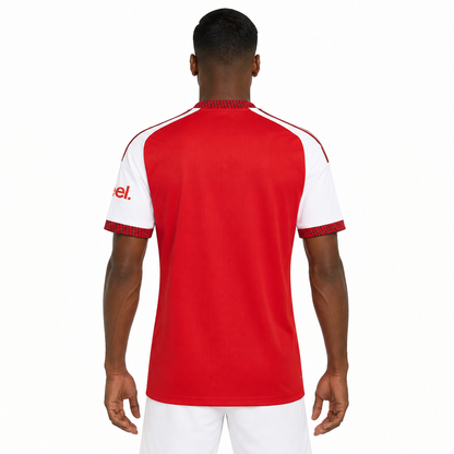 Camisa Arsenal Home 26/27 Torcedor Masculina Vermelha e Branca - costas