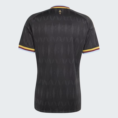Camisa Aston Villa Away 26/27 Jogador Masculina Preta - camisa costas