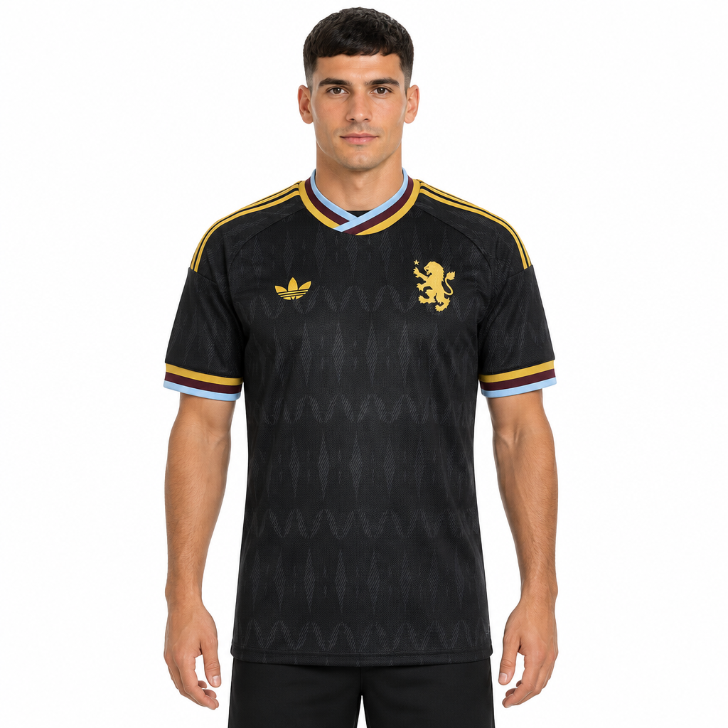 Camisa Aston Villa Away 26/27 Torcedor Masculina Preta - modelo frente
