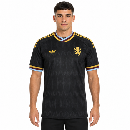 Camisa Aston Villa Away 26/27 Torcedor Masculina Preta - modelo frente